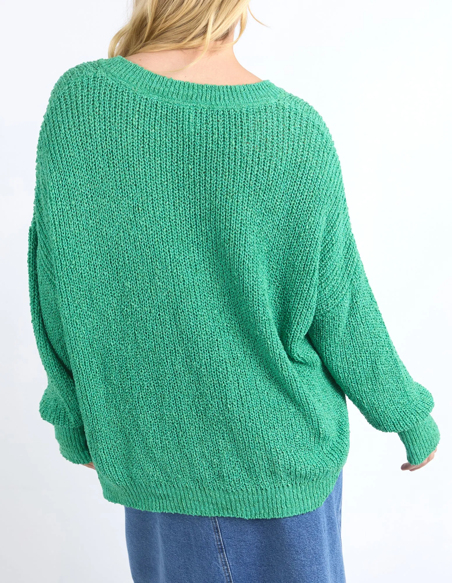 Rachele V Neck Knit Greenbriar