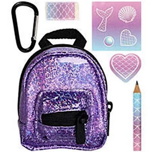 Real Littles Backpacks Purple Sparkle 3"