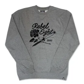 Rebel8 Rose And Daggers Sweatshirt Grey