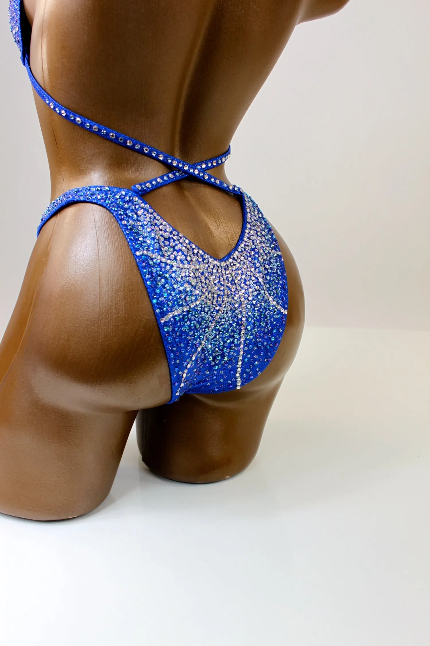 Royal Blue Ombre Figure Competition Suit