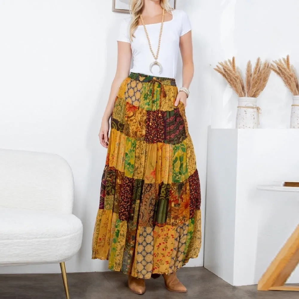 Rustic Boho Maxi Skirt