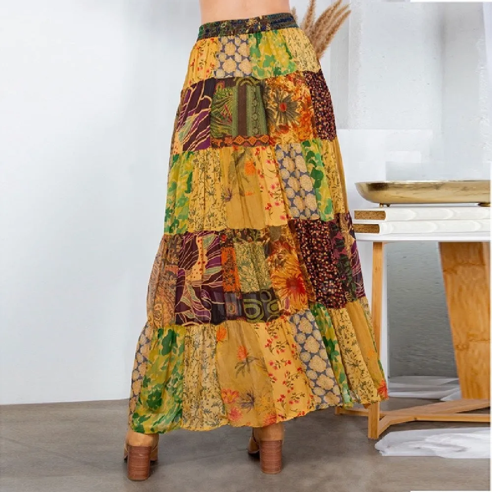 Rustic Boho Maxi Skirt