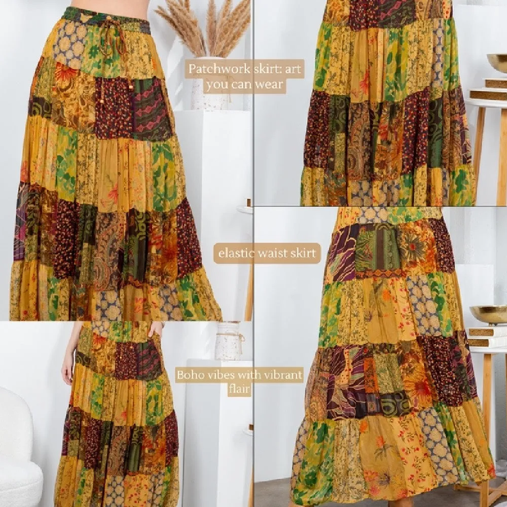 Rustic Boho Maxi Skirt