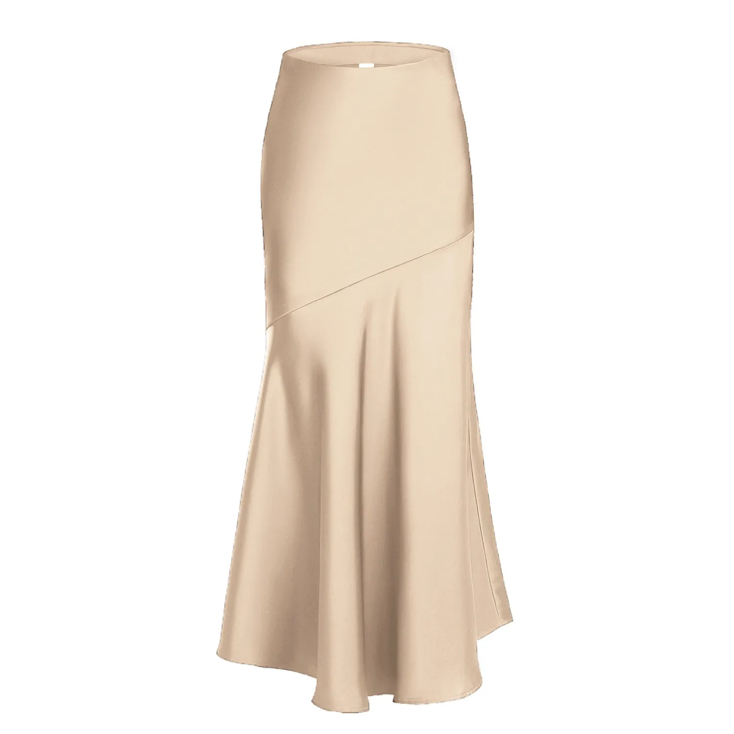 Satin Trumpet Maxi Skirt