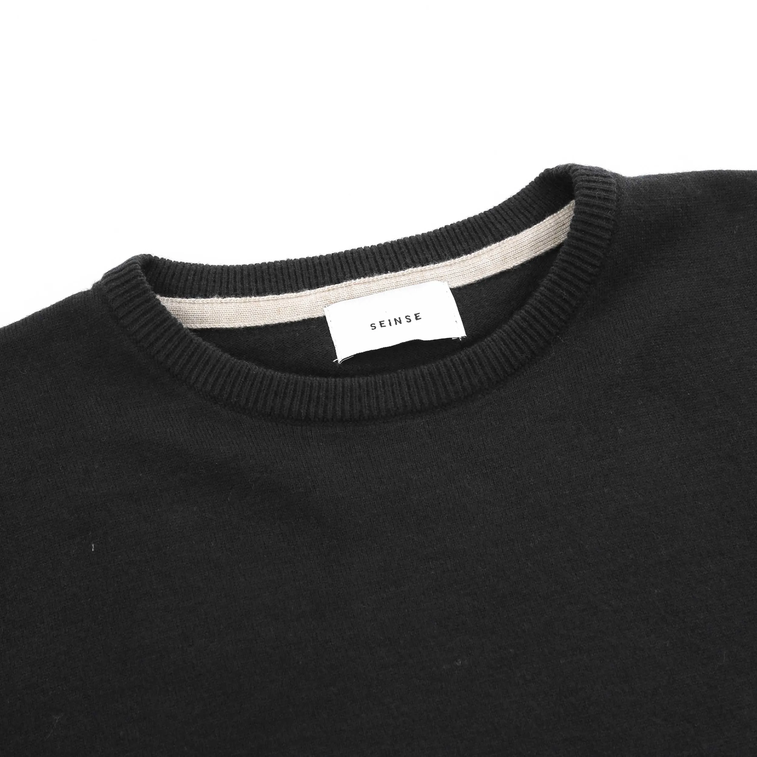 Seinse Crew Neck Knitwear in Black