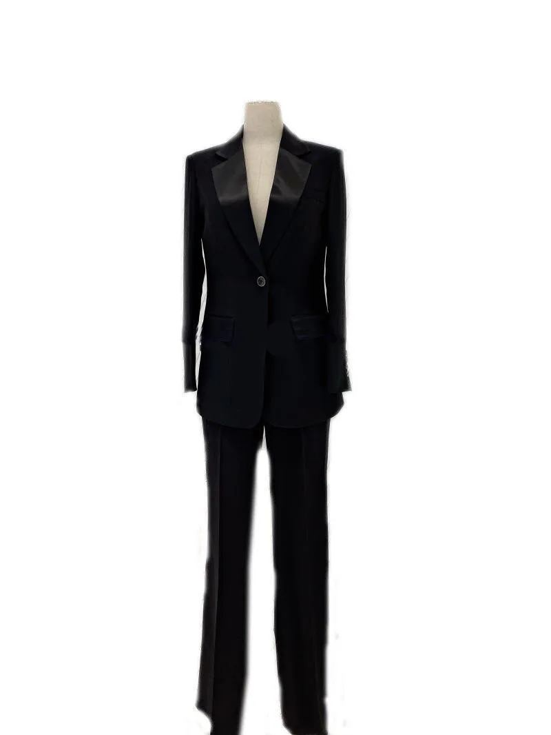 Silk Satin Wedding Pantsuit - Women Trouser Suits - Trouser Suit