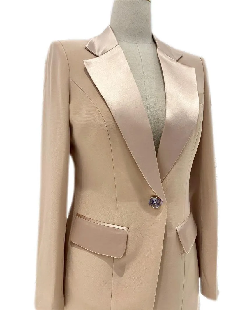 Silk Satin Wedding Pantsuit - Women Trouser Suits - Trouser Suit