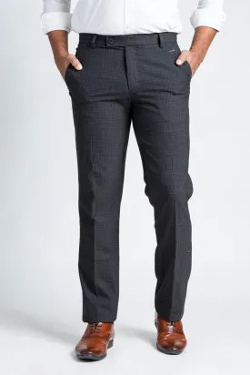 Slim Fit -Formal Trouser - Black Inck