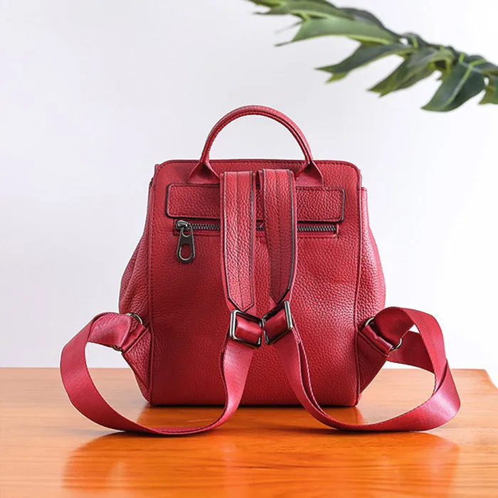 Small Womens Leather Backpack Purse Cute Backpacks for Women