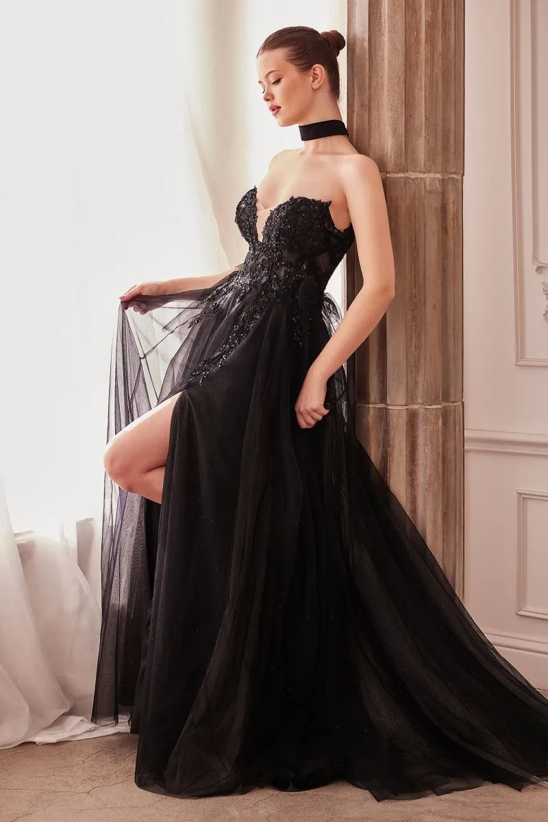 Strapless Layered Tulle Formal Evening Gown by Andrea & Leo Couture - A1303 - Special Occasion