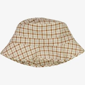 Sunhat Marlon - golden dove check