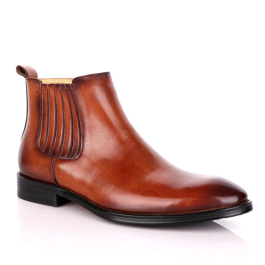 Terry Taylors Leather Brown Zip up Formal Boot.