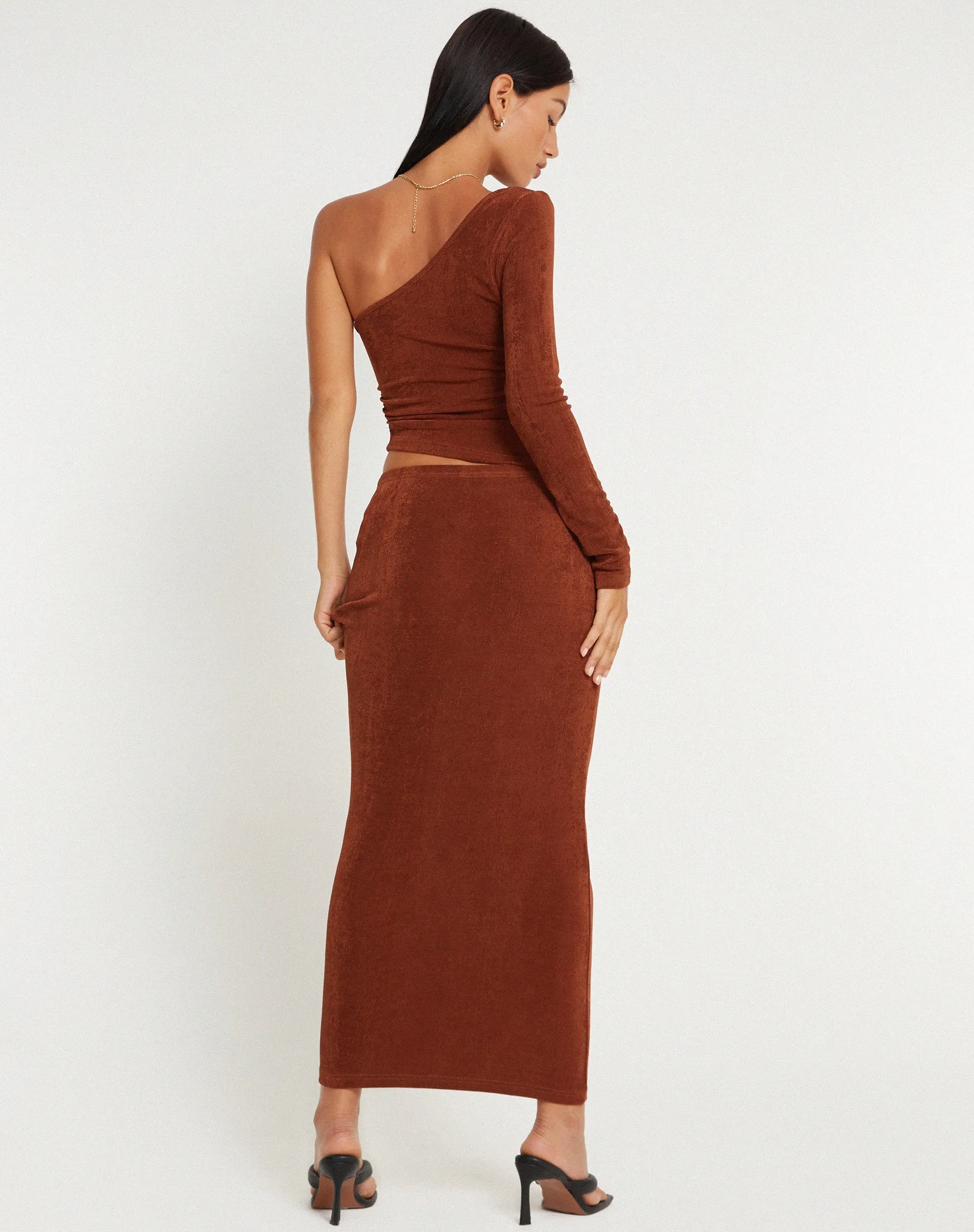 Tulus Maxi Skirt in Coffee Bean