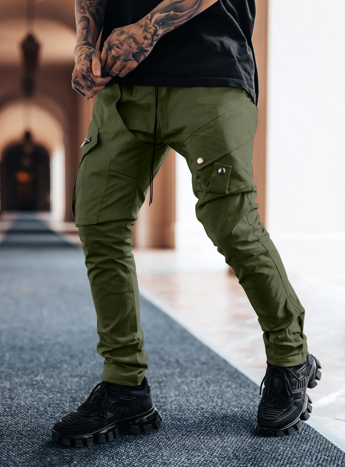 Utility Cargo Pants V11 in Olive