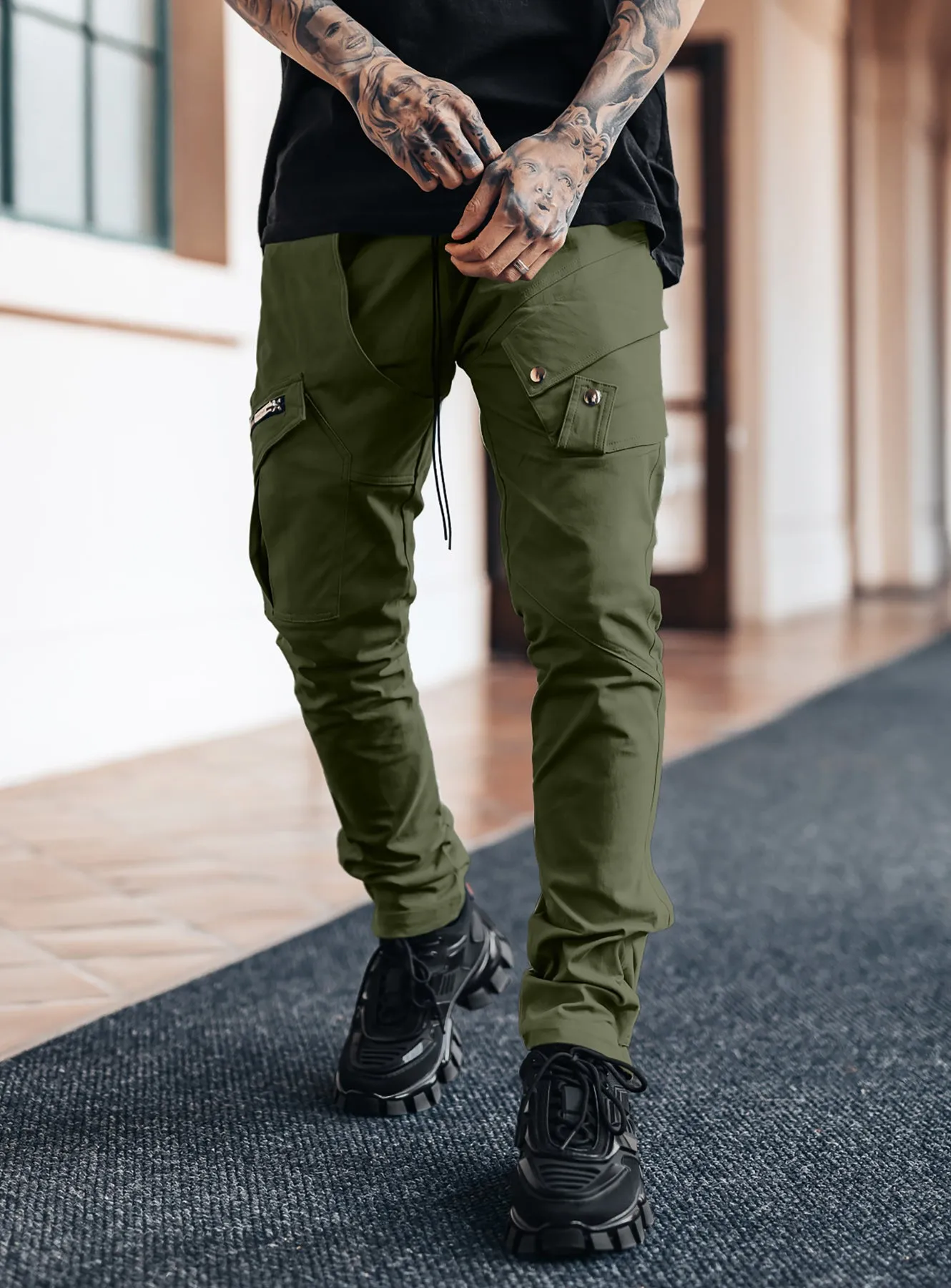 Utility Cargo Pants V11 in Olive