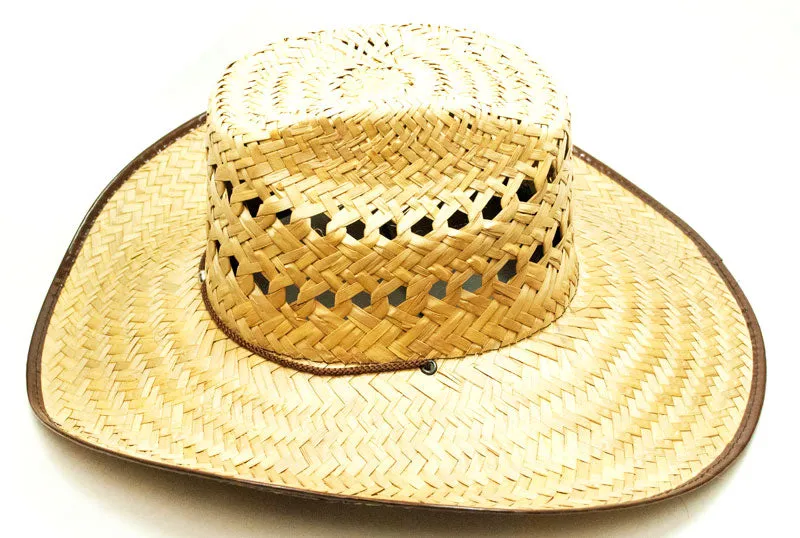 Vented Wide Brim Straw Hat