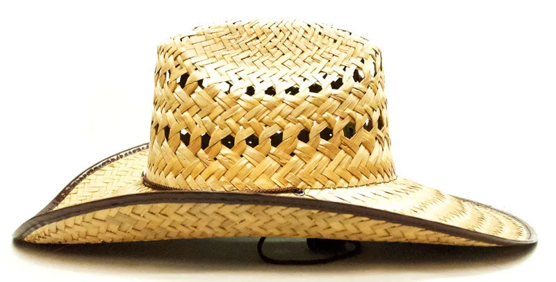 Vented Wide Brim Straw Hat