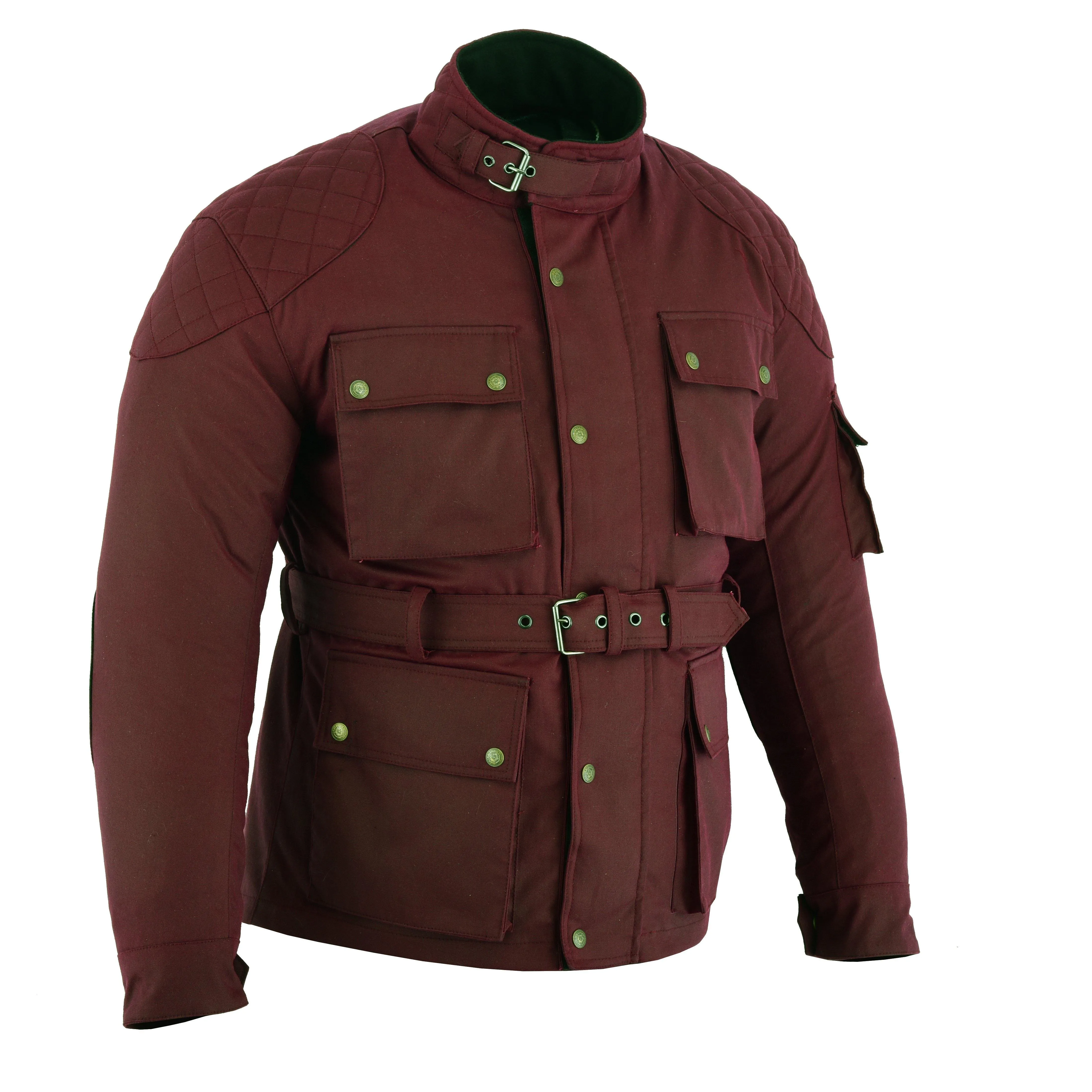 Warrior Gears Waxed Cotton Motorcycle Suit | 2 PC -OXBlood