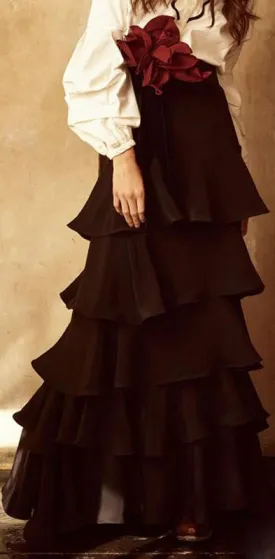 'Western Wallflower' Georgette Skirt