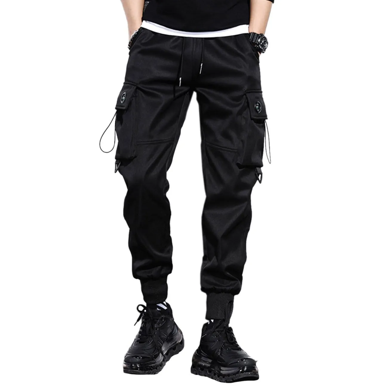 WLS Buckle Drawstring Pocket Cargo Pants