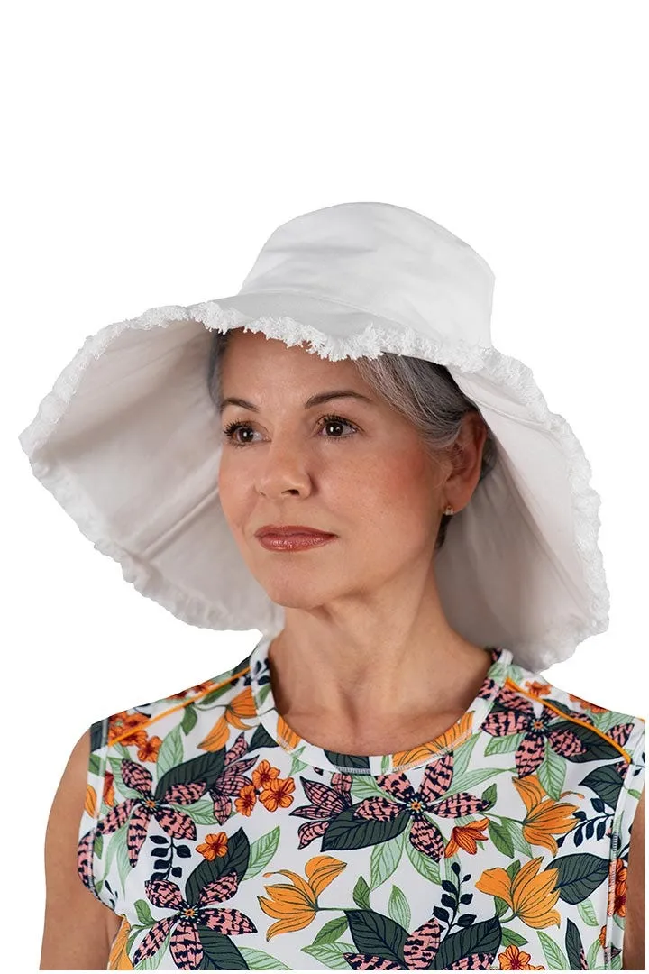 Women's Charlotte Cotton Fringe Hat  |  White