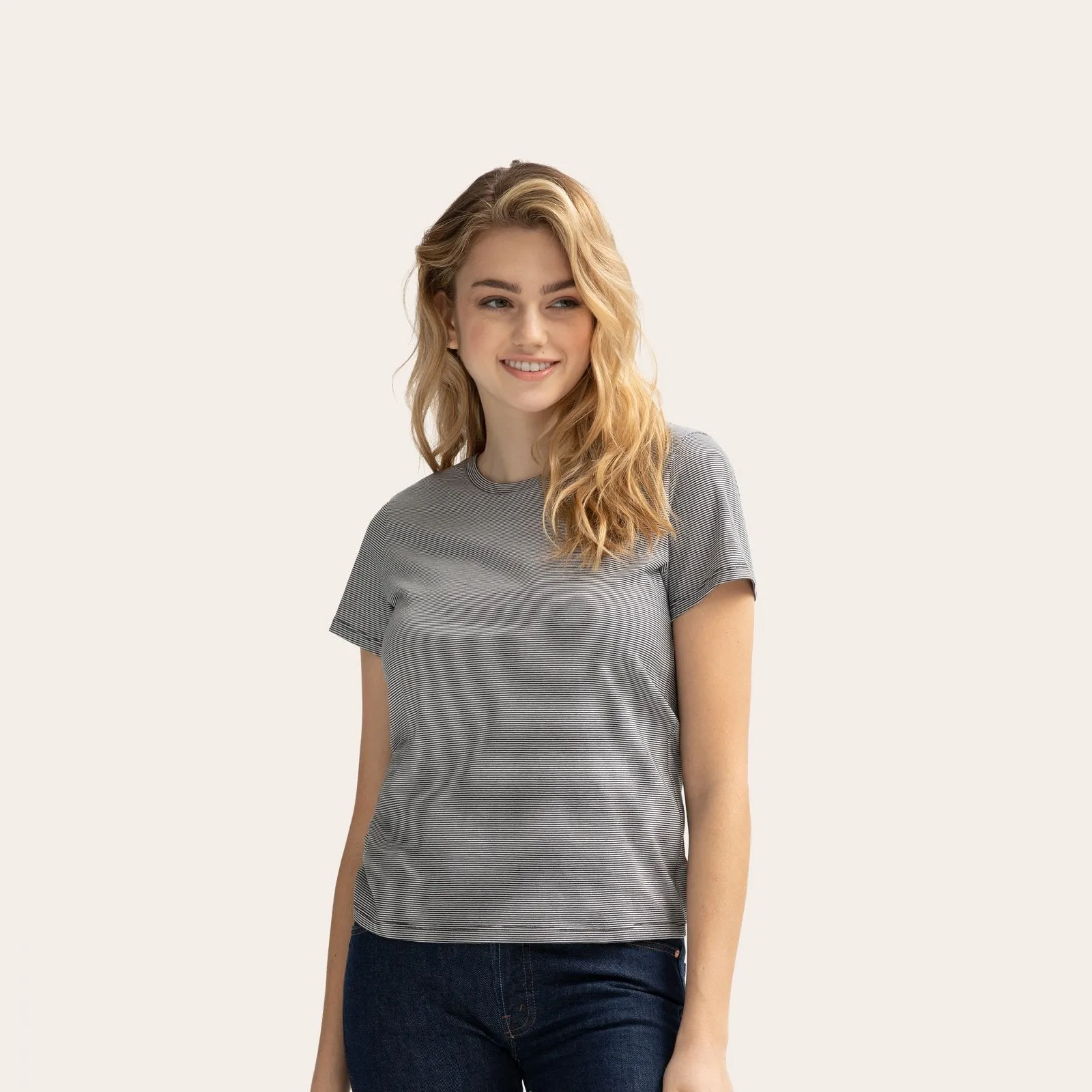 Women's Pima Cotton Crew Neck T-Shirt 3-Pack