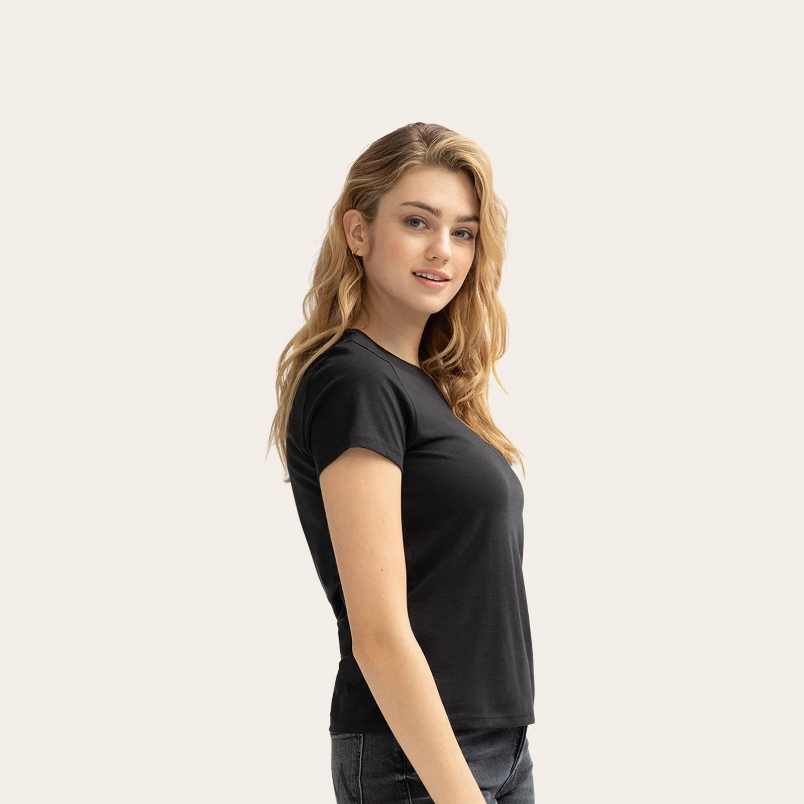 Women's Pima Cotton Crew Neck T-Shirt 3-Pack