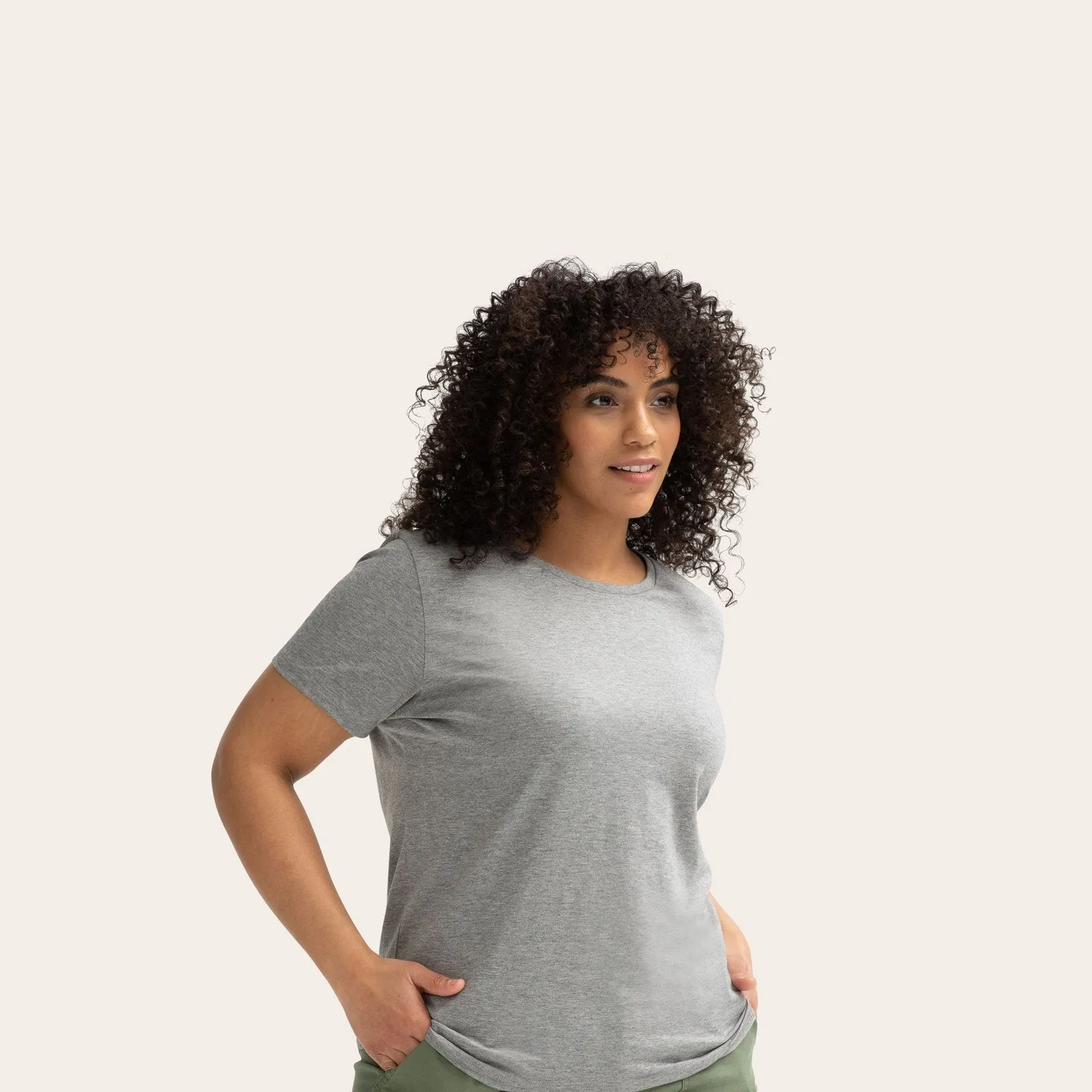 Women's Pima Cotton Crew Neck T-Shirt 3-Pack