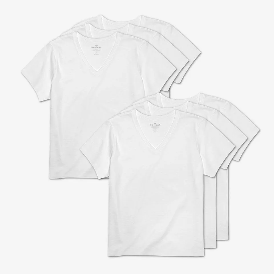 Women's Pima Cotton V-Neck T-Shirt 6-Pack