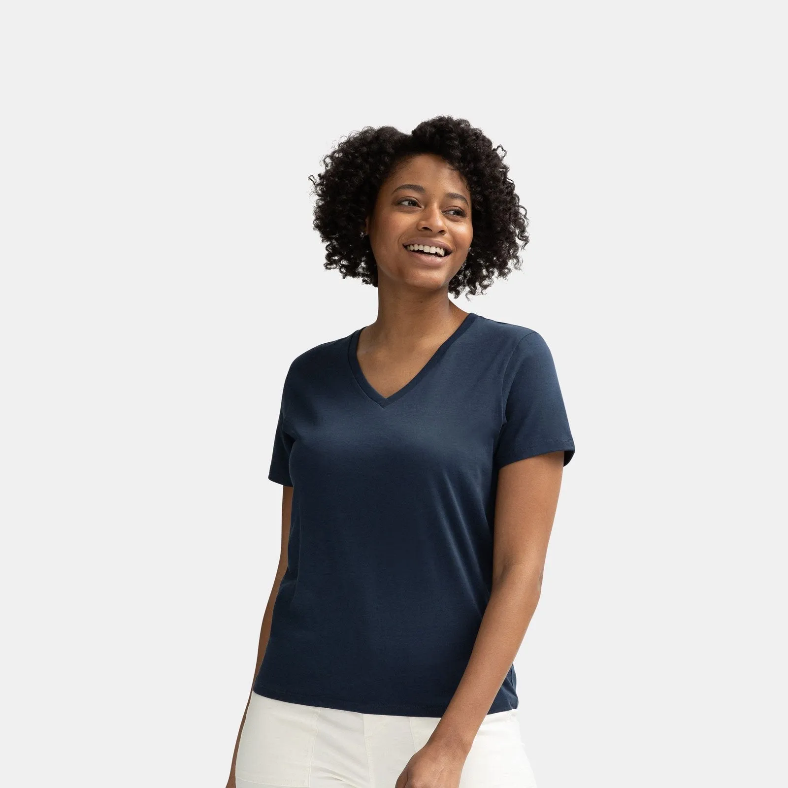 Women's Pima Cotton V-Neck T-Shirt 6-Pack