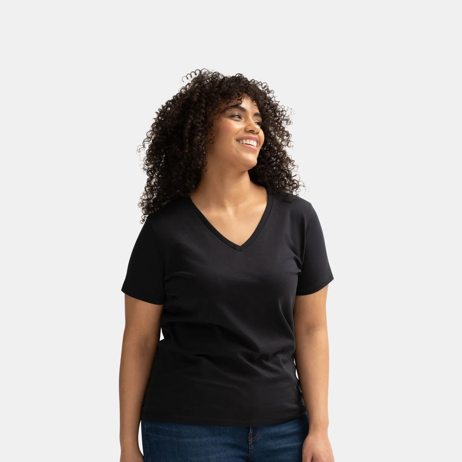 Women's Pima Cotton V-Neck T-Shirt 6-Pack