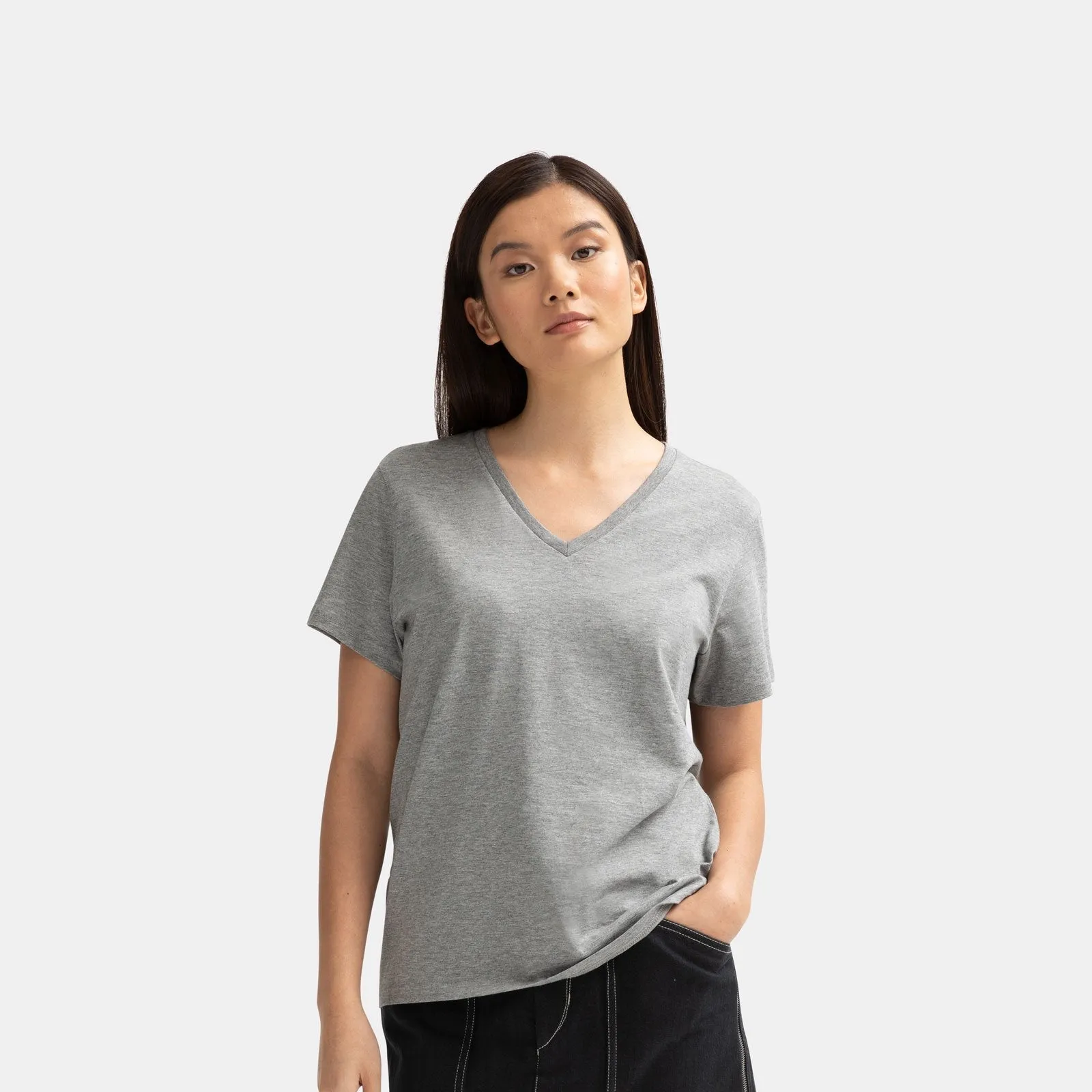 Women's Pima Cotton V-Neck T-Shirt 6-Pack