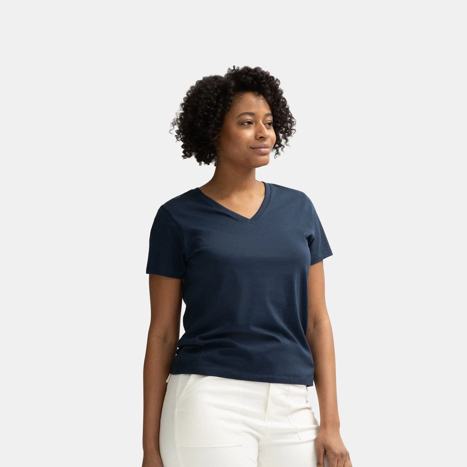 Women's Pima Cotton V-Neck T-Shirt 6-Pack