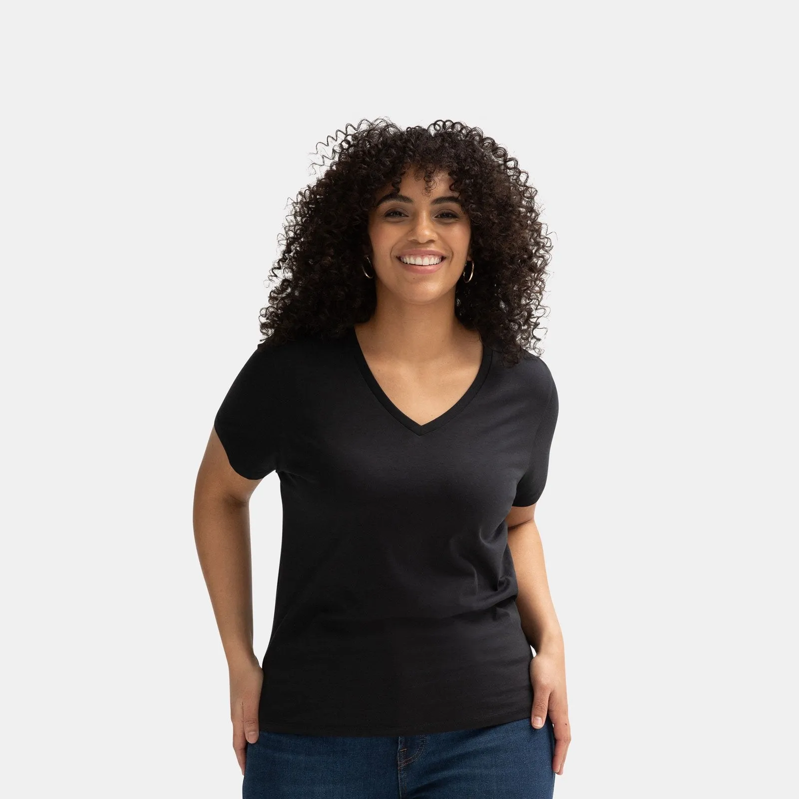 Women's Pima Cotton V-Neck T-Shirt 6-Pack