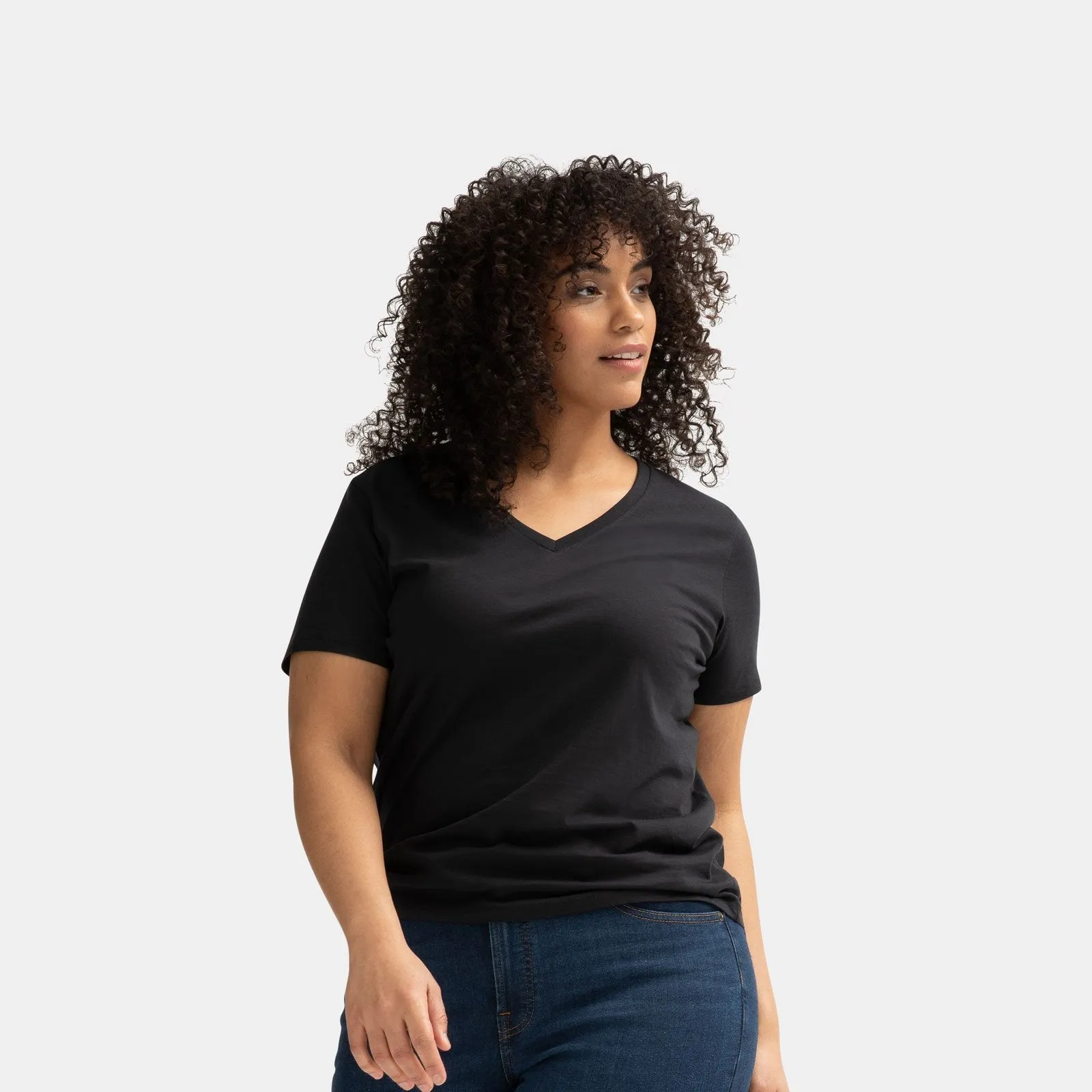 Women's Pima Cotton V-Neck T-Shirt 6-Pack