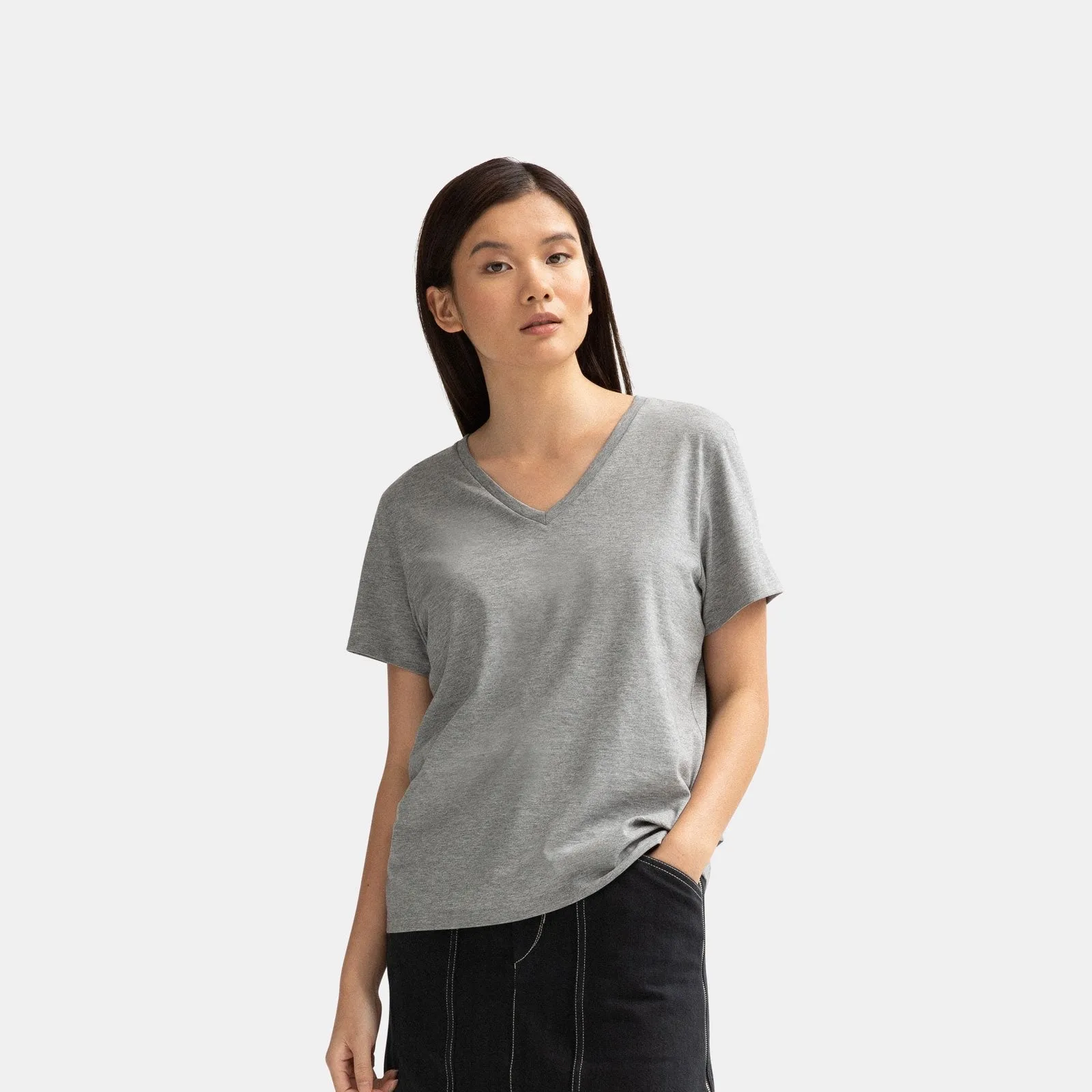 Women's Pima Cotton V-Neck T-Shirt 6-Pack