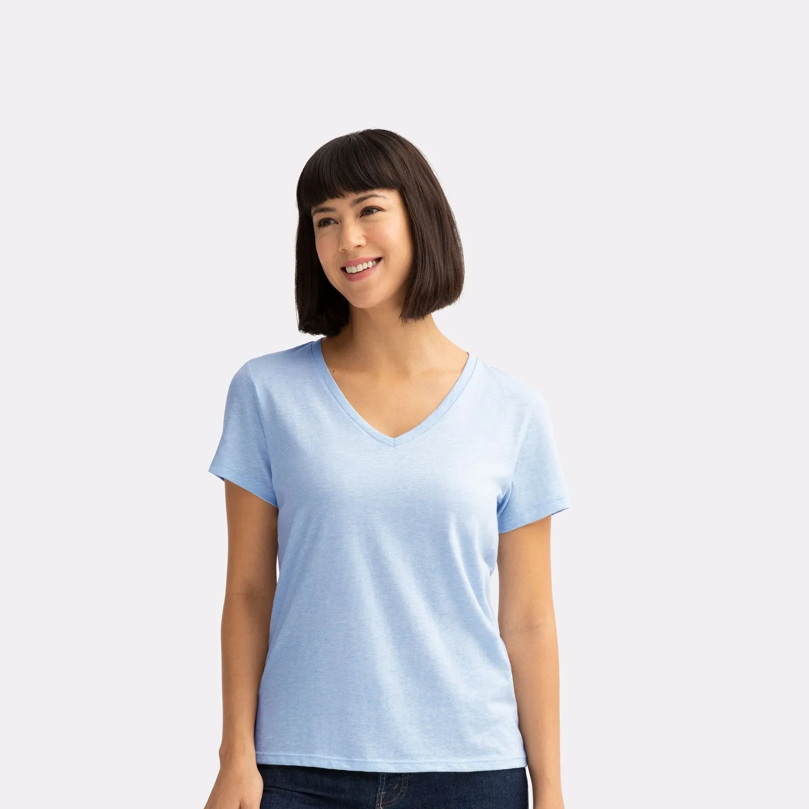 Women's Pima Cotton V-Neck T-Shirt 6-Pack