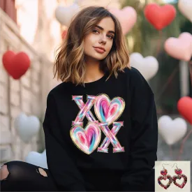 XOXO Paint Black Sweatshirt