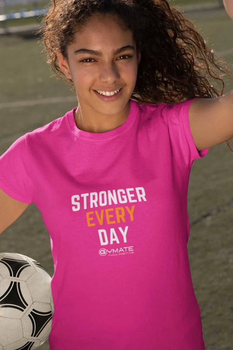 Youth/Kids Slogan T Shirts 'Stronger Everyday'