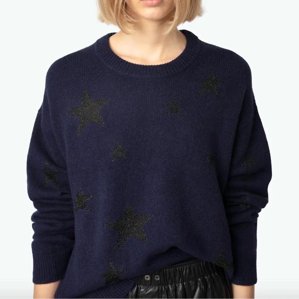 Zadig & Voltaire Markus Stars Lurex Sweater - Encre